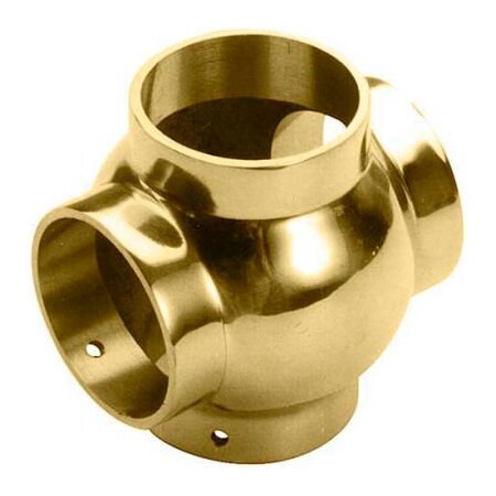 Lavi Industries Lavi Industries, Ball Cross, for 2" Tubing, Polished Brass 00-706/2